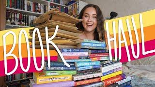 my BIGGEST book haul + unboxing EVER?! (40+ books!) 