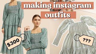 Is This Dress Worth $300?? DIY Shirred-Sleeve Dress | Making Outfits From Instagram