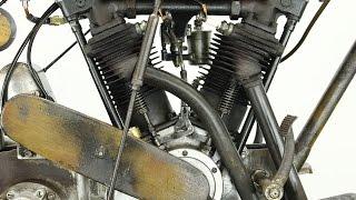 Matchless Model J Sport 1923 MAG 1000cc 2 cyl ioe - vintage motorcycle - start up