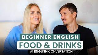 Slow Beginner English Conversation: FOOD and DRINK — Learn English with Camille