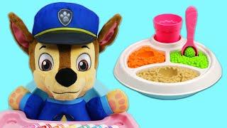 Feeding Paw Patrol Baby Chase A Healthy Meal!