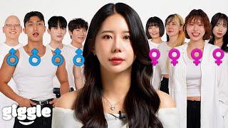 4 Guys vs 4 Girls : What gender do Bisexual girl prefer?!