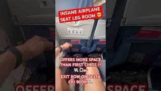 Airplane seat LEGROOM HACK! Book the exit row and receive more lego room than FIRST CLASS!! #shorts