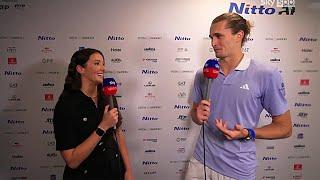 Zverev's Reaction when Hot Reporter Flirts with him   - Turin 2024