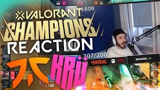 Tarik Reacts to FNATIC vs KRU ESPORTS | Valorant Champions Watch Party! ft. Shroud & Just9n