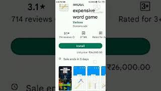 Playstore Most Expensive Games #games #shorts