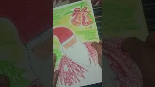 How to draw Happy Cristmass oil pastel#yputubeshorts #drawing