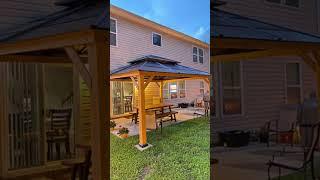 Backyard Design Ideas | Sunjoy DIY Wood Gazebo for Any Patio/Deck/Garden #shorts #gazebo #backyard