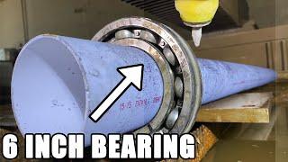 Massive Industrial Bearing Spun With 60,000 PSI Waterjet