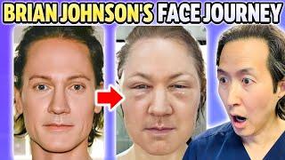 Brian Johnson Biohacks His Face Younger! Plastic Surgeon Reacts!