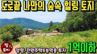 양평 1억 이하 미만 전원주택 토지 농막 땅 급매물 소액 소형 전원주택 토지 싼 저렴한 전원주택 땅 귀농 귀촌 텃밭 주말농장 토지 농업경영체 농지원부 땅 조망 경치 좋은 작은 땅