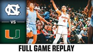 North Carolina vs. Miami Full Game Replay | 2024-25 ACC Women's Basketball