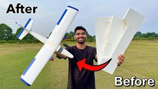 Make A Rc Plane With Coreless Motor | DIY Rc Mini Twin Timber | #rcplane #diy #how