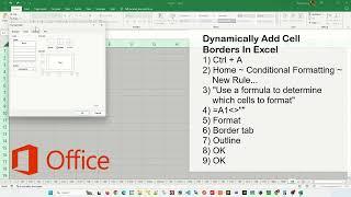 How do you create dynamic cell borders in Excel? - Excel Tips and Tricks