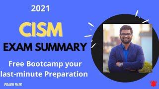 CISM  FREE BOOTCAMP EXAM PREP 2021