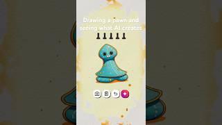 Drawing a pawn and seeing what AI creates out of it #assemblyai #seeingai #chess