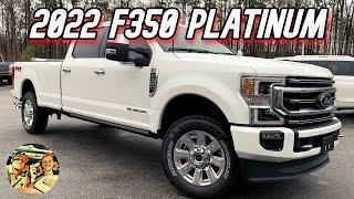 NEW 2022 FORD F350 PLATINUM -6.7L 475HP: Walkaround, Startup & Interior Review- Why Wait For 2023?