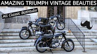 3 Ultra Rare 1960 Triumph Bathtub Twins - T110 - T100 - Model 21 - Wahoo!