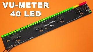 Vu-Meter 40 LED on PCB with LM3915 TUTORIAL