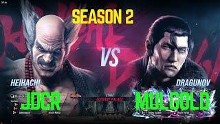 Tekken 8 Season 2 - JDCR (Heihachi) vs Mulgold (Dragunov) - Top Dragunov gameplay