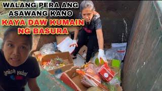 DUMPSTER DIVING WALANG PERA ANG ASAWANG KANO KAYA DAW KUMAIN NG BASURA SI Inday roning