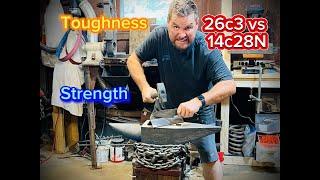 Toughness test 14C28N vs 26C3￼