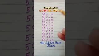 Multiplication table trick of 59 #maths #multiplication #table #mathstricks #mathproblem #foryou