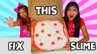 FIX THIS GIANT PIZZA SLIME CHALLENGE!WE PRANKED OUR MOM!