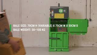 Watch - V5 small baler - easy to use economical waste baling solution in action