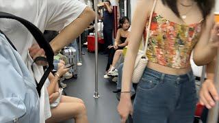 体验湖南长沙地铁2号线从火车站到橘子洲 美女太多 看得眼晕 China changsha city subway experience