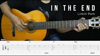 In The End - Linkin Park - Fingerstyle Guitar Tutorial + TAB & Lyrics