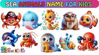 Sea Animals | Learn Ocean Animals Name in English | Sea Animals for kids | Ocean Animals Name #fish