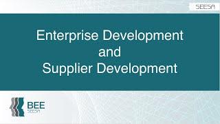 Enterprise Development and Supplier Development