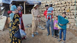 "Farewell moments: Nazanin and children in the arms of memories"