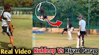 Riyan Parag Vs Kuldeep Yadav || Kuldeep yadav nets practice || Riyan Parag fitness update