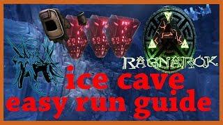 Ark Ragnarok - Soloing the Ice Cave easy fully guide (shotgun only)