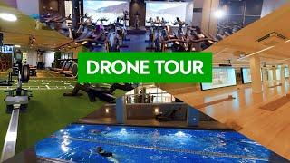 Drone flies through Barbican Fitness and Wellbeing Centre | Nuffield Health