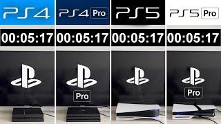 PS5 Pro vs PS5 vs PS4 Pro vs PS4- Loading Times and Graphics