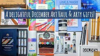 A Delightful Art Haul & Arty Gifts! Watercolours, Books, Unison Pastels, Golden Acrylics, Pencils