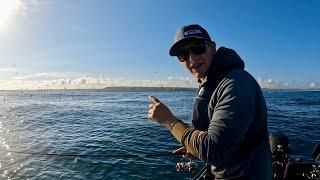 Inflatable Boat Fishing In MASSIVE Feeding Frenzy Cornwall