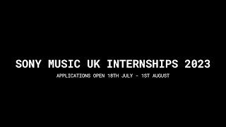 Sony Music UK's 2023 Internship Programme