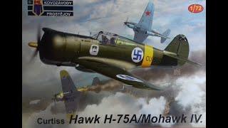 WHATS IN THE BOX. KOVOZADOY PROSTEJOV KPM0420, 1/72; CURTISS HAWK H-75A, FINNISH AF. KIT REVIEW 150.