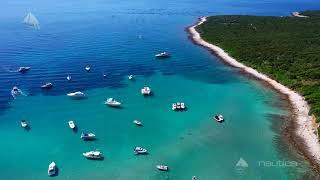 Anchorage Parzine, island Ilovik (Croatia) Aerial video