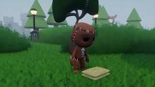 Sackboy finds a Biscuit.