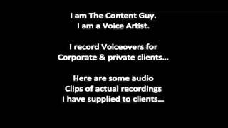 www.thecontentguy.co.uk  voiceover demo