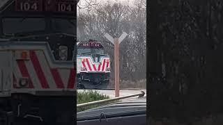 Metra heritage unit 104 pushes the inbound UP-NW holiday train #metratrain