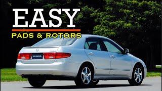 Honda Accord Front Brake Pads & Rotors Replacement | DIY | 2003 - 2007 |  Acura TSX 2004 - 2008