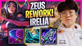 ZEUS TRIES NEW IRELIA REWORK! - T1 Zeus Plays Irelia TOP vs Vladimir! | Season 2024