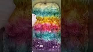 Unicorn hand dyed yarn #handdyedyarn #indiedyer #yarn #unicorn #צמר