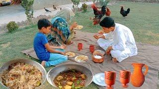 Traditional Village Cooking Green Lentils Moong Rice | Village Life Pakistan | Village Festival